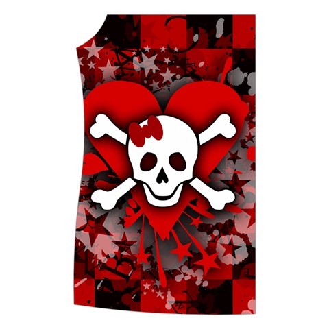 Skull Romance  Women s Button Up Vest from ArtsNow.com Front Right