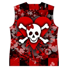 Skull Romance  Women s Button Up Vest from ArtsNow.com Back