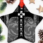 Spider Web Cross Star Ornament (Two Sides)