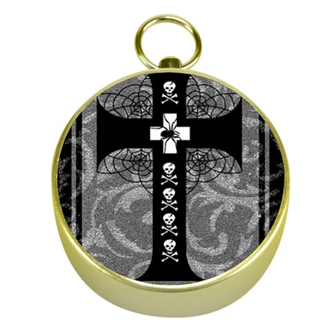 Spider Web Cross Gold Compass from ArtsNow.com Front