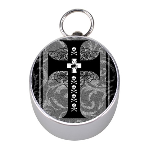 Spider Web Cross Silver Compass (Mini) from ArtsNow.com Front