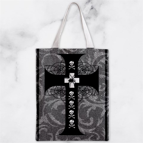 Spider Web Cross Zipper Classic Tote Bag from ArtsNow.com Front