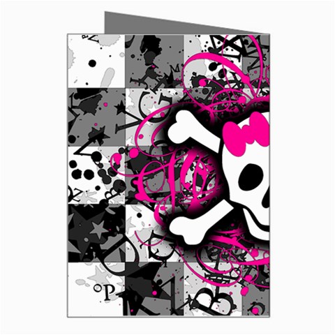 Splatter Girly Skull Greeting Card from ArtsNow.com Right