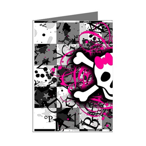 Splatter Girly Skull Mini Greeting Cards (Pkg of 8) from ArtsNow.com Right