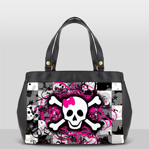 Splatter Girly Skull Oversize Office Handbag (2 Sides) from ArtsNow.com Back