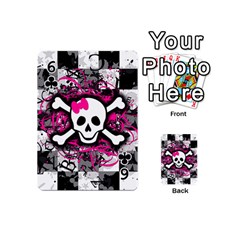 Splatter Girly Skull Playing Cards 54 Designs (Mini) from ArtsNow.com Front - Club6