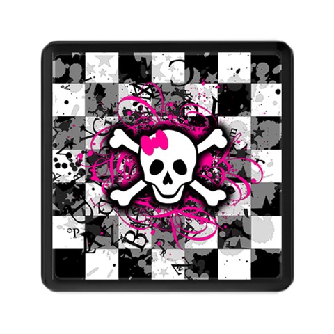 Splatter Girly Skull Memory Card Reader (Square) from ArtsNow.com Front