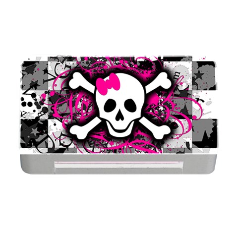 Splatter Girly Skull Memory Card Reader with CF from ArtsNow.com Front