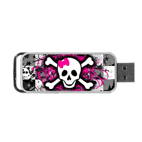 Splatter Girly Skull Portable USB Flash (One Side) from ArtsNow.com Front