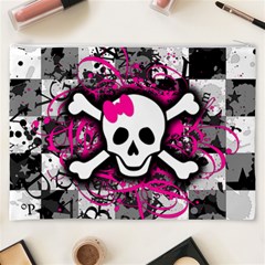 Splatter Girly Skull Cosmetic Bag (XXXL) from ArtsNow.com Back