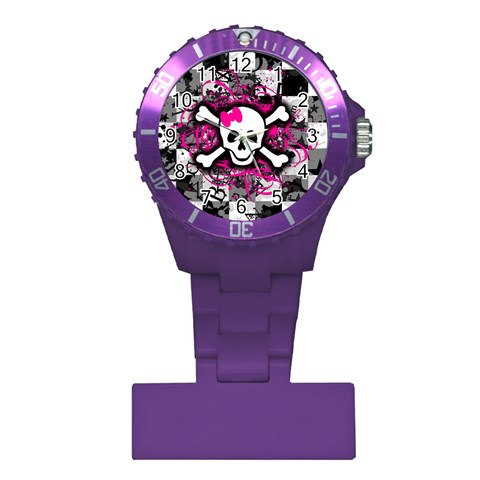 Splatter Girly Skull Plastic Nurses Watch from ArtsNow.com Front