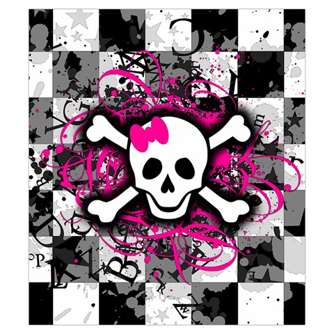 Splatter Girly Skull Drawstring Pouch (Small) from ArtsNow.com Back