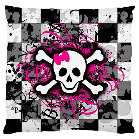 Splatter Girly Skull Standard Flano Cushion Case (One Side) from ArtsNow.com Front