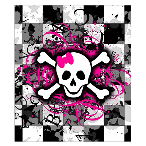 Splatter Girly Skull Duvet Cover Double Side (California King Size) from ArtsNow.com Front