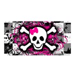 Splatter Girly Skull Satin Wrap