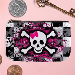 Splatter Girly Skull Large Coin Purse from ArtsNow.com Front