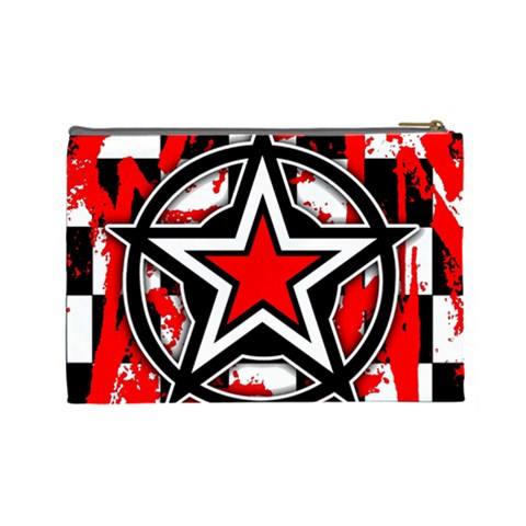 Star Checkerboard Splatter Cosmetic Bag (Large) from ArtsNow.com Back