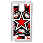 Star Checkerboard Splatter Samsung Galaxy Note 4 Case (White)