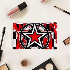 Star Checkerboard Splatter Cosmetic Bag (XS) from ArtsNow.com Back