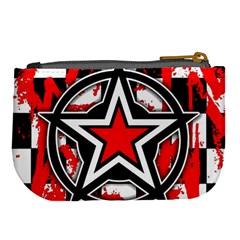 Star Checkerboard Splatter Large Coin Purse from ArtsNow.com Back