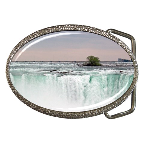 Niagra s Horseshoe Falls Belt Buckle from ArtsNow.com Front