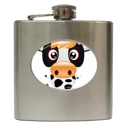 09year_002 Hip Flask (6 oz) from ArtsNow.com Front