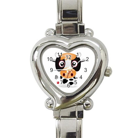 09year_002 Heart Italian Charm Watch from ArtsNow.com Front