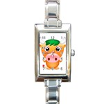 09year_003 Rectangular Italian Charm Watch