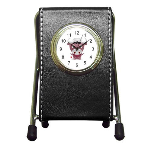 09year_001 Pen Holder Desk Clock from ArtsNow.com Front