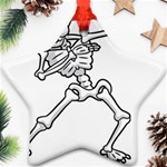 Halloween Dabbing Skeleton Ornament (Star)