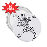 Halloween Dabbing Skeleton 2.25  Button (10 pack)