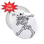 Halloween Dabbing Skeleton 2.25  Button (100 pack)