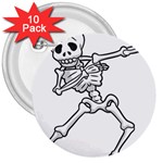 Halloween Dabbing Skeleton 3  Button (10 pack)