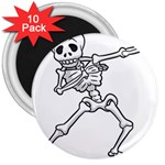 Halloween Dabbing Skeleton 3  Magnet (10 pack)