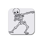 Halloween Dabbing Skeleton Rubber Coaster (Square)