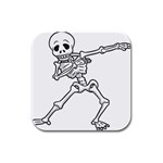 Halloween Dabbing Skeleton Rubber Square Coaster (4 pack)