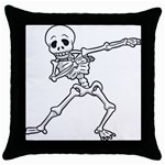 Halloween Dabbing Skeleton Throw Pillow Case (Black)