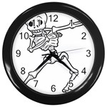 Halloween Dabbing Skeleton Wall Clock (Black)