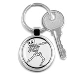 Halloween Dabbing Skeleton Key Chain (Round)