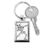 Halloween Dabbing Skeleton Key Chain (Rectangle)