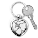 Halloween Dabbing Skeleton Key Chain (Heart)