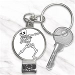 Halloween Dabbing Skeleton Nail Clippers Key Chain