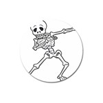 Halloween Dabbing Skeleton Magnet 3  (Round)