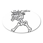 Halloween Dabbing Skeleton Magnet (Oval)