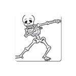 Halloween Dabbing Skeleton Magnet (Square)