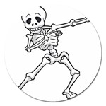 Halloween Dabbing Skeleton Magnet 5  (Round)