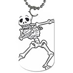 Halloween Dabbing Skeleton Dog Tag (One Side)