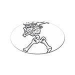 Halloween Dabbing Skeleton Sticker Oval (10 pack)