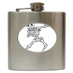 Halloween Dabbing Skeleton Hip Flask (6 oz)