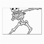 Halloween Dabbing Skeleton Postcard 5  x 7 